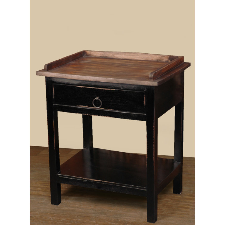 GN109 Solid Wood Tray Top End Table with Storage Wayfair Canada